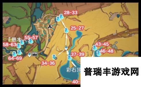 《原神》青蜜梅采集路线图